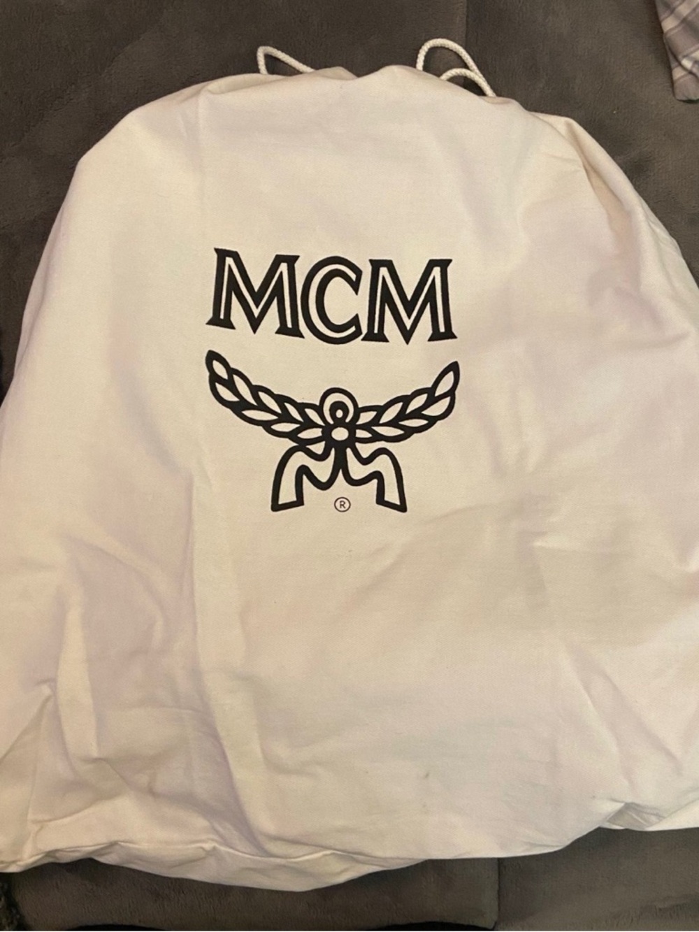 MCM Pink Leatherette Logo Studded Bag with Gold Hardware - Picture 7 of 8